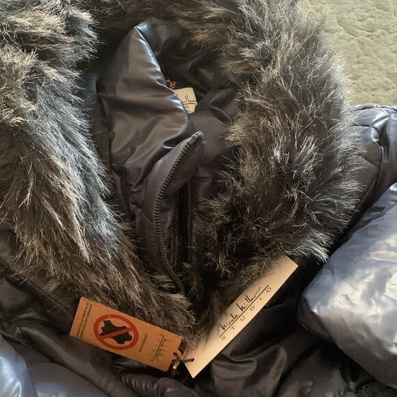 Nicole Miller NM125X Navy Blue Puffer Coat Size 2XL - Picture 13 of 13